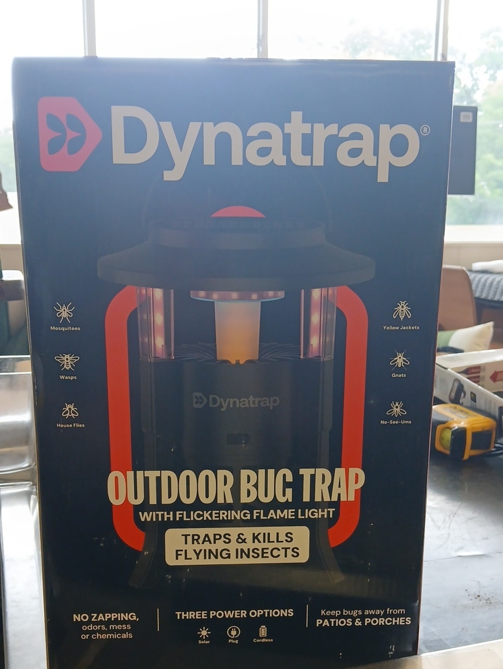 Dynatrap Outdoor Bug Trap - Black with Red Accents